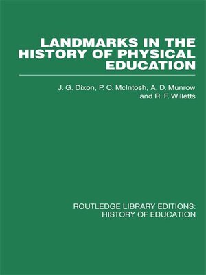 cover image of Landmarks in the History of Physical Education